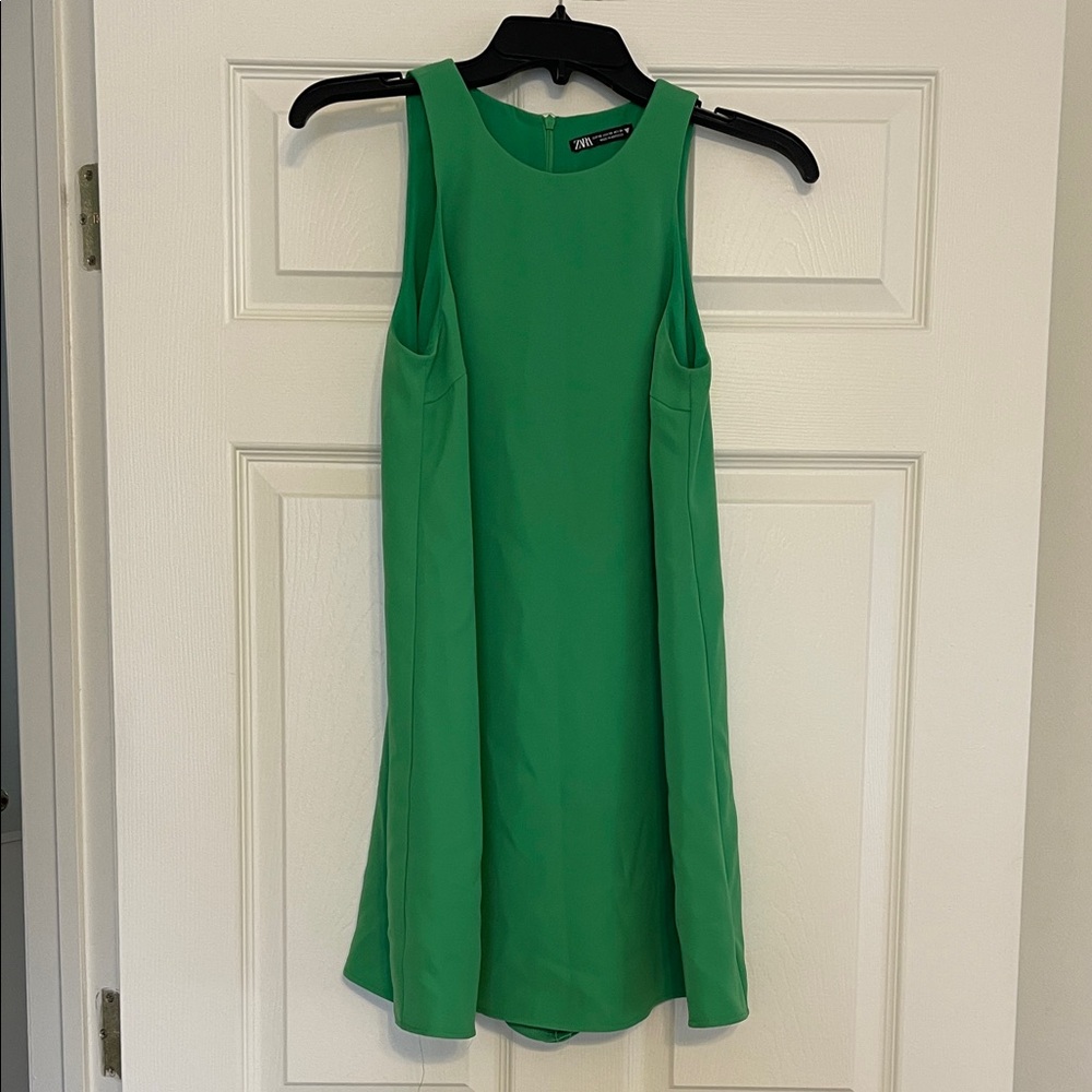 Zara Vibrant Green Sleeveless Jumpsuit